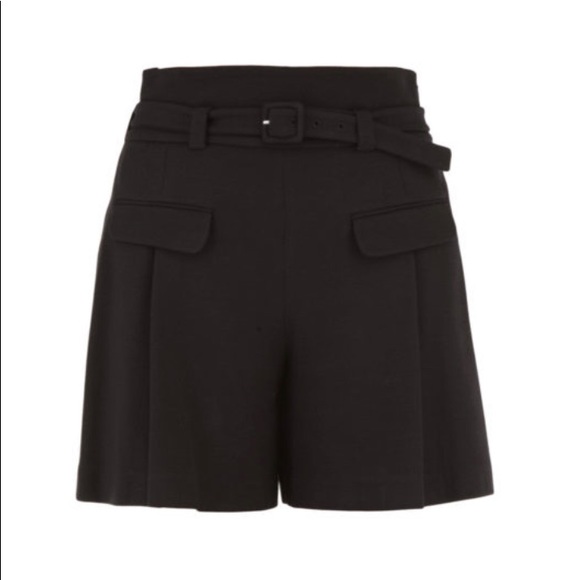 Diane von Furstenberg Black Women’s Chapman Belted High Rise Short - Picture 3 of 7